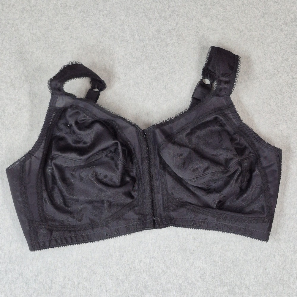 Playtex Women Bra 40DD Black Adjustable Strap Wireless Wide